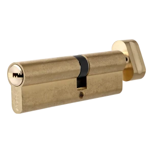 Цилиндр Apecs SM-80, 35х45 мм, ключ/вертушка, цвет золотой