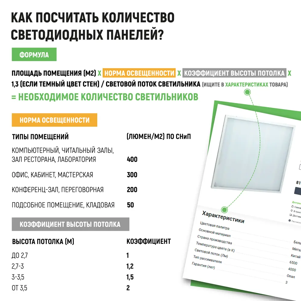 Панель светодиодная WOLTA STD ДВО14-54-002-4К 54 Вт нейтральный белый свет микропризма 84613065 STLM-2047142  - Вид №3