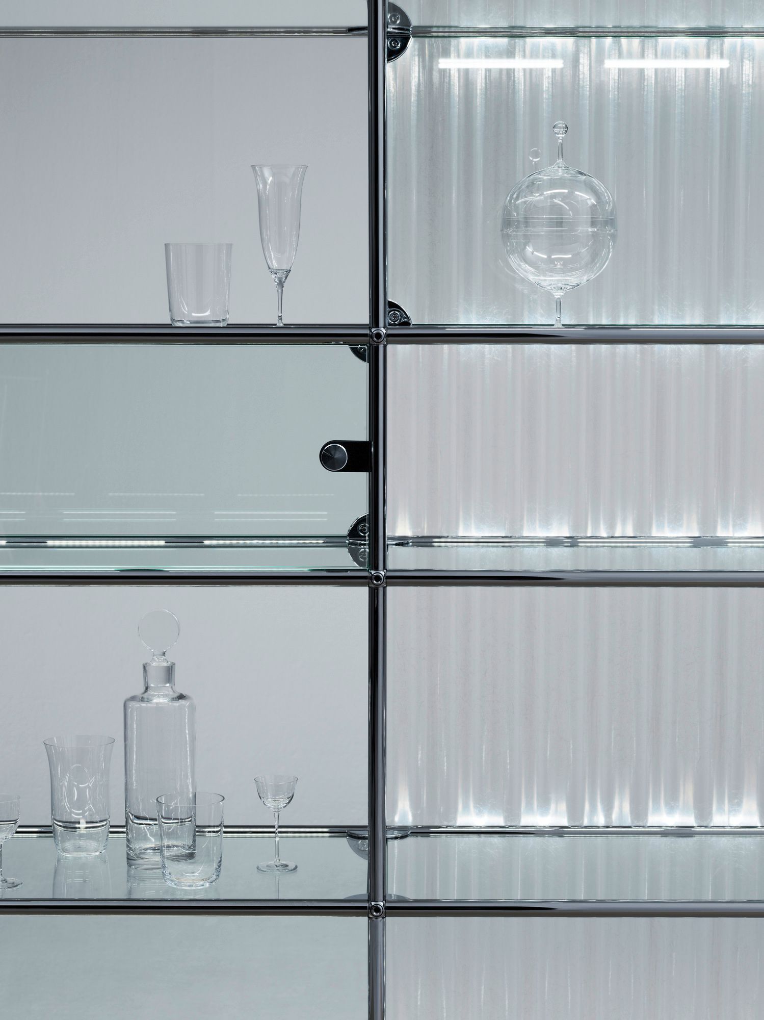 Модульная полка с освещением USM USM Haller E ARCH-00137296 - Вид №16