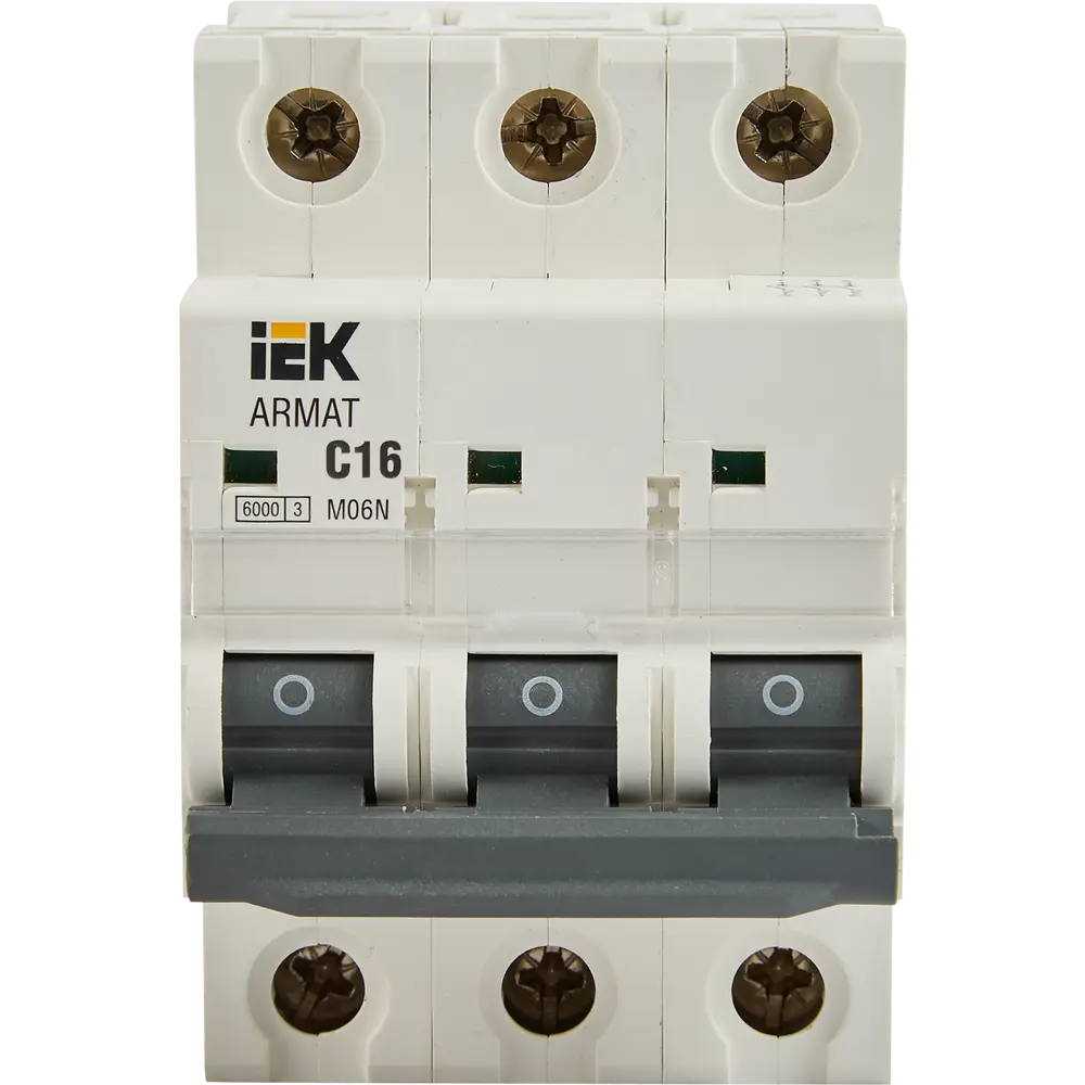 Дифференциальный автомат IEK Armat M06N 3P 16A с защитой от утечек 87762167 STLM-1102312 - Вид №1