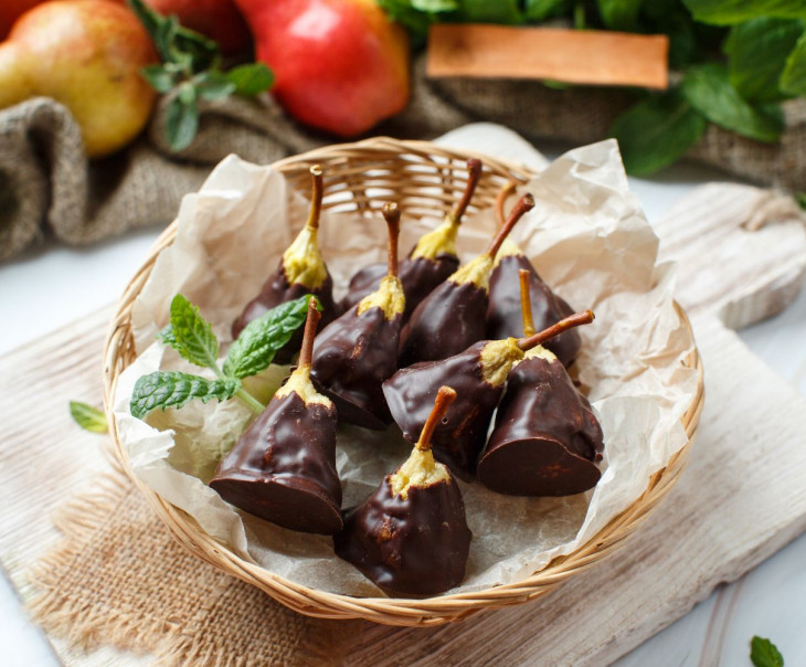 6327 Груша сушеная в горьком ремесленном шоколаде Вкусляндия  - Вид №1