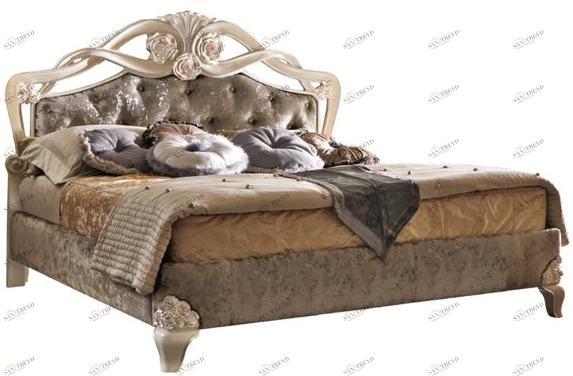 Martini Interiors Двуспальная кровать из дерева с тафтинговым изголовьем Emozioni sun-id-1473678