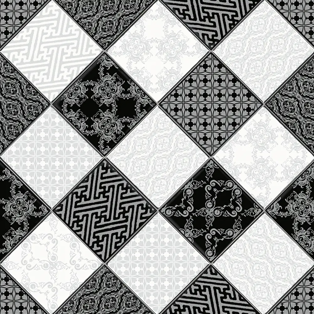 JUTEKS Линолеум «Викторианская шахматка» для гостиных и прихожих 82312400 STLM-0891433 - Вид №1