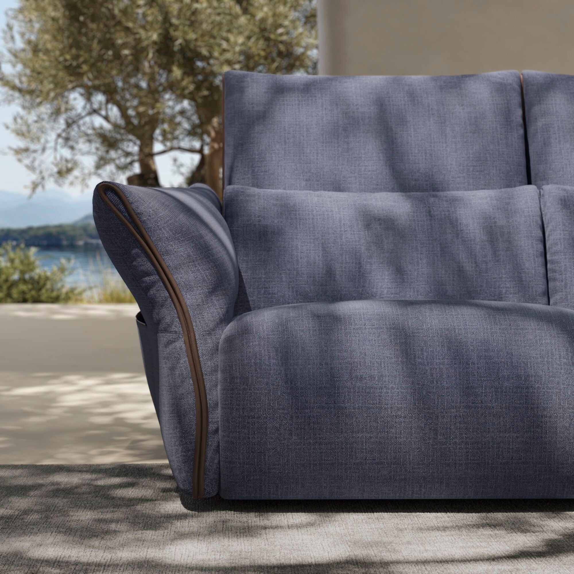 2-местный тканевый или кожаный диван Natuzzi Italia Wellbe ARCH-00148138 - Вид №8