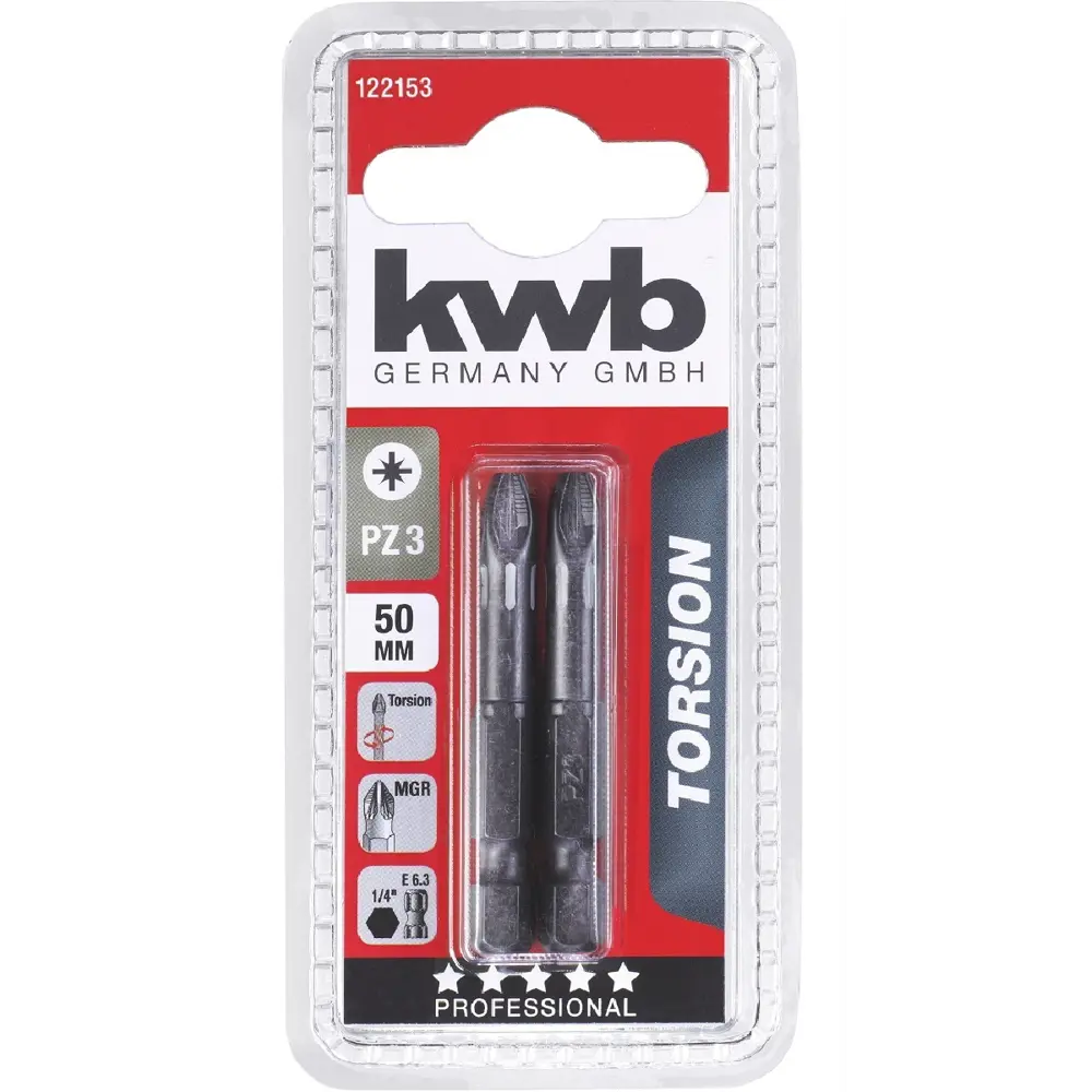 Бита KWB 122153 PZ3x50 мм, 2 шт Santreyd STLM-2150261 - Вид №1
