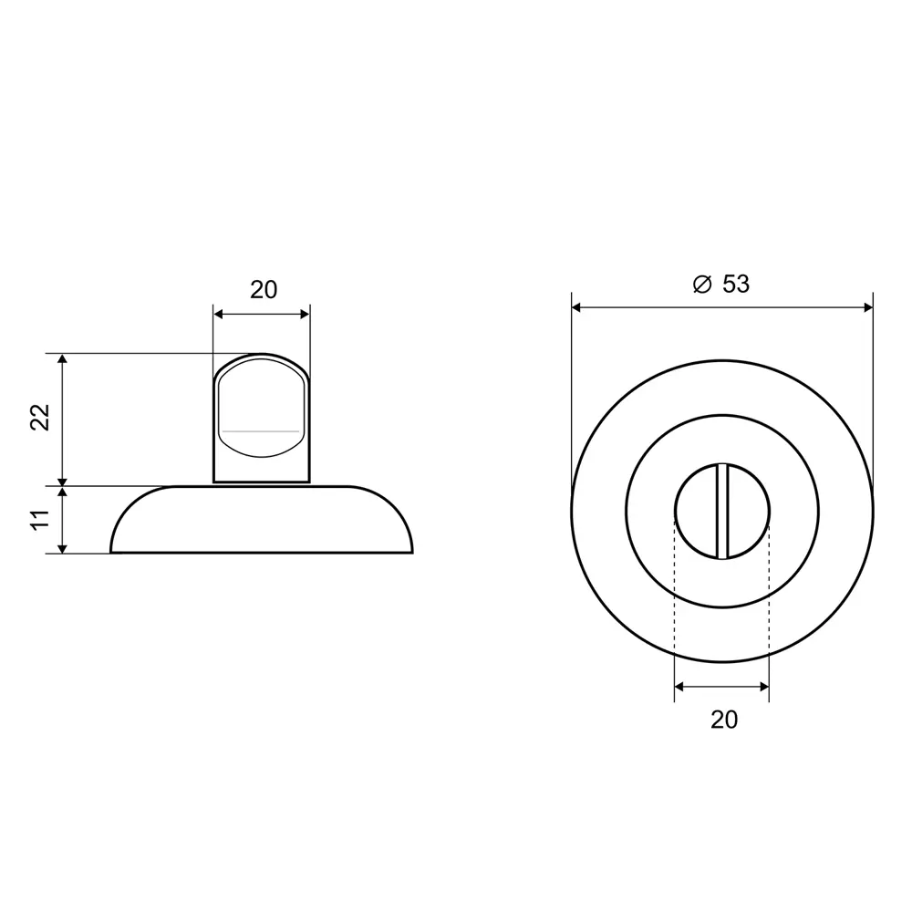 Накладка фиксатор Фабрика Замков A 100 BK GF алюминий цвет графит STLM-2046677 - Вид №3