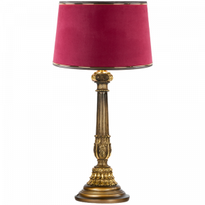 32022,34057 Настольная лампа Колонна Испанская Бронза Тюссо Амарант BOGACHO