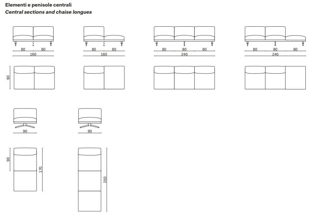 Тканевый диван с полуостровом Novamobili NOA ARCH-00036814 - Вид №12