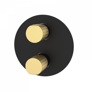 75110727 PREMIUM Черный Встроенный термостатический с запорным Черное Матовое Золото GRB MIXERS