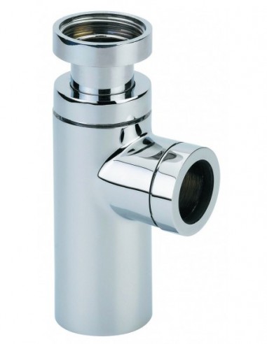 130800 000 00  Сифон для раковины Cylindrix, регулируемый по высоте от 50 до 120 мм, выход Д. 32 мм, хромированный АБС Valentin Хром  - Вид №1