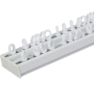 Карниз шинный двухрядный с потолочным держателем 160 см алюминий цвет белый