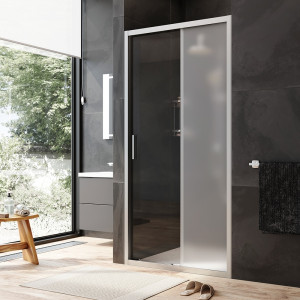 W90G-100-1-195MM Solo Дверь душевая 100х195 стекло матовое профиль матовый хром AM.PM Gem