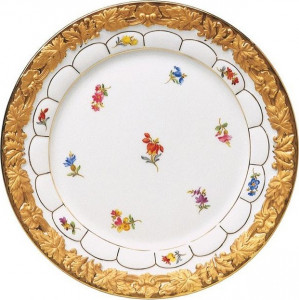 78886 Meissen Тарелка пирожковая 14см "Форма - Икс" (россыпь цветов) Фарфор