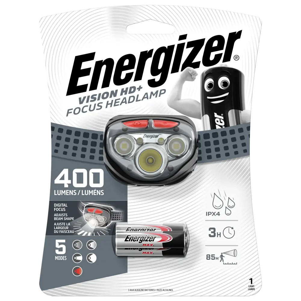 Фонарь LED налобный Energizer HL Vision HD Focus, элементы питания 3xAAA STLM-2108440 - Вид №1