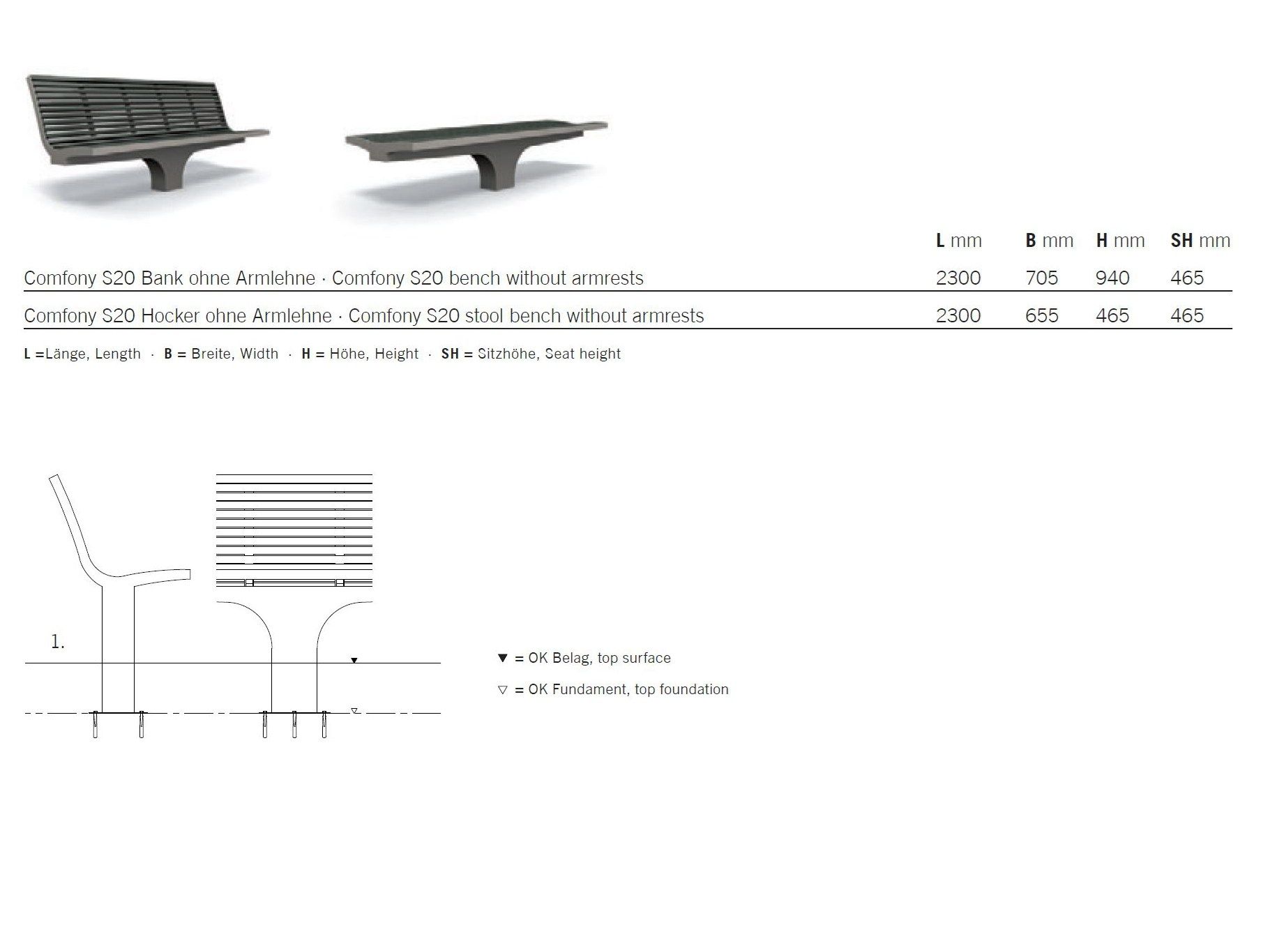 Скамья со спинкой BENKERT BANKE Comfony ARCH-00111054 - Вид №3