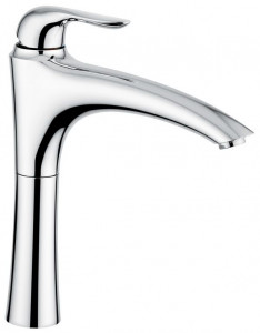 91006CR Высокий смеситель Neco с донным клапаном для раковины, цвет хром