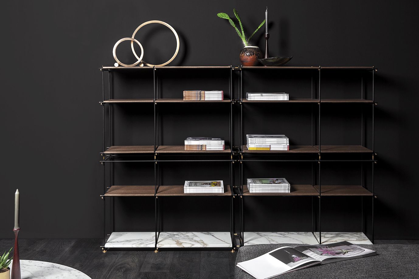 Секционный книжный шкаф из дуба Vibieffe E_spirit Book ARCH-00049793 - Вид №7