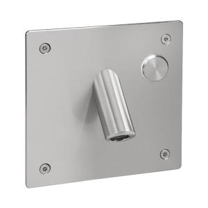 64441 Настенный нержавеющий смеситель с пьезо кнопкой и антивандальной крышкой, для подачи холодной или заранее подготовленной воды, 6 В SANELA