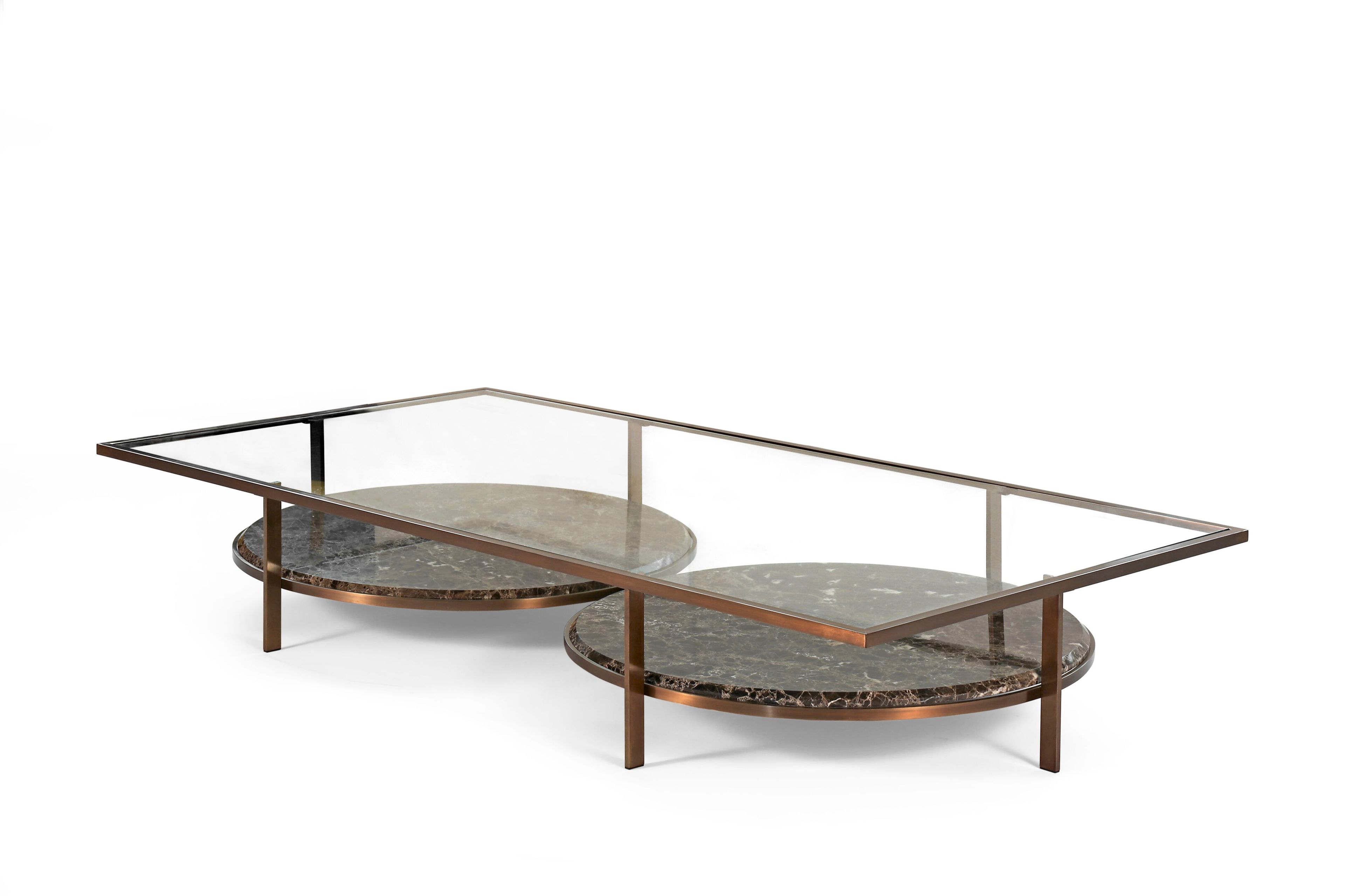 Прямоугольный Хрустальный журнальный столик Borzalino PAUL ARCH-00129383 - Вид №2