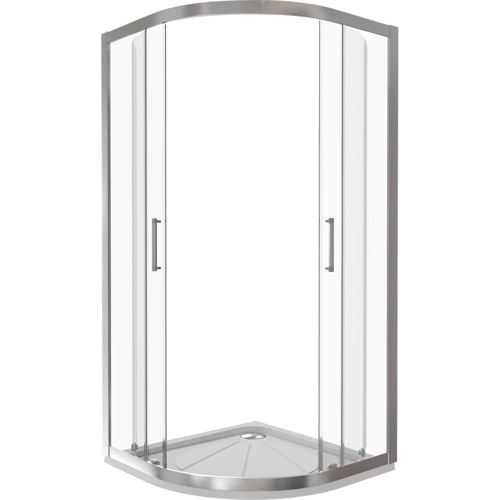 Душевая ширма Latte R-80-C-WE 1/4 круга 80x80 см хромированный профиль прозрачное стекло распашной Santreyd Без серии STLM-2114880 - Вид №1