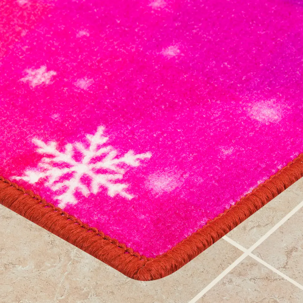 Коврик Снежинки фиолетовые 50x80 см нейлон цвет фиолетовый 83704046 STLM-2207789 CTIM  - Вид №1