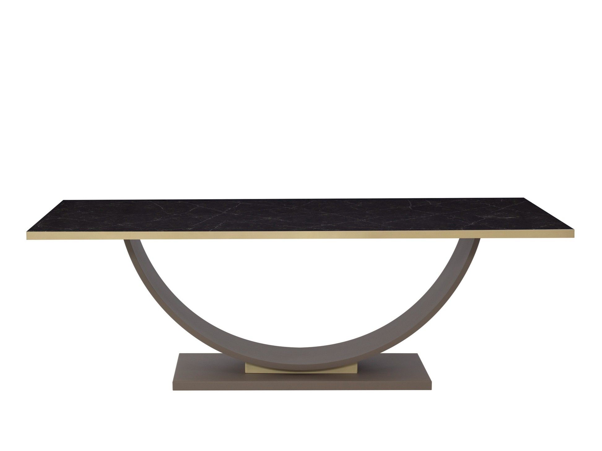 Прямоугольный стол со стальным основанием и кварцевым верхом ORO NERO Collection Ark ARCH-00120549