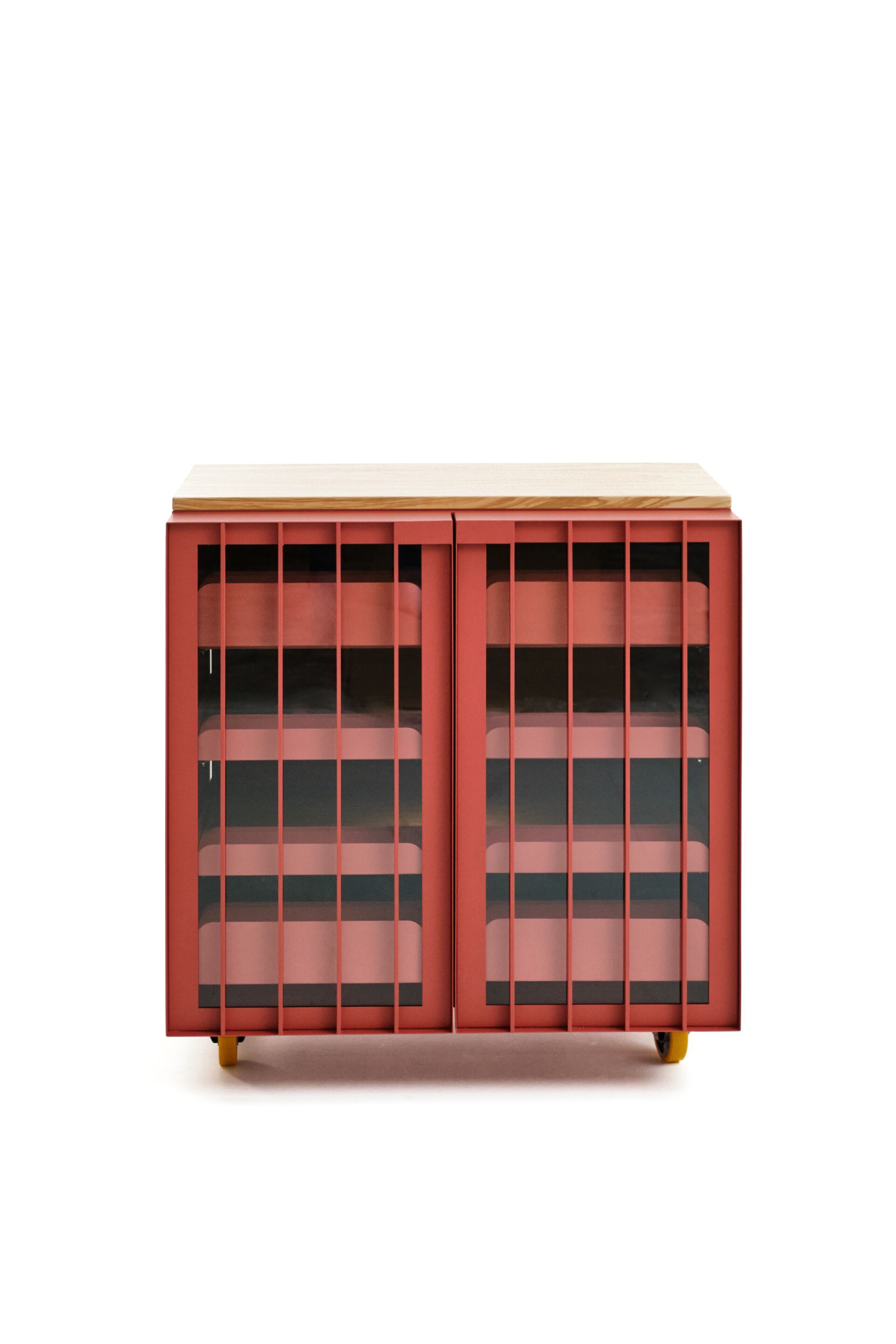 Модульный шкаф из окрашенной стали и оливкового дерева Officine Tamborrino MEMÈ ARCH-00114854 - Вид №10