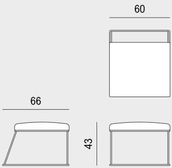 Viganò Квадратный пуф из ткани George sun-id-1380288 - Вид №3