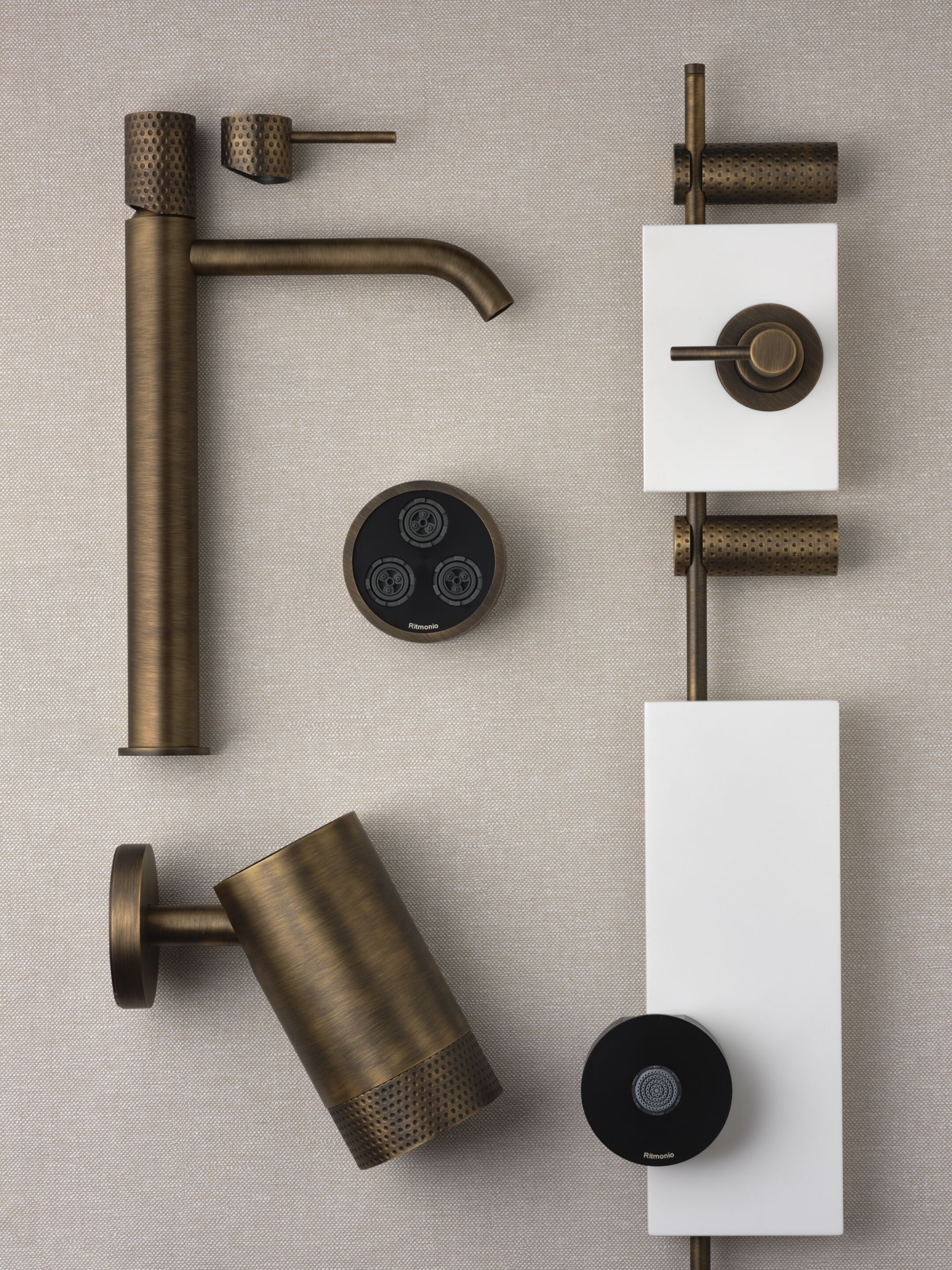 Однорычажный высокий смеситель для раковины Ritmonio диаметр 35 отпечатков пальцев ARCH-00067307 - Вид №3