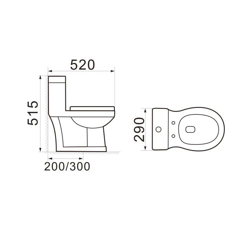 SL-5015 Унитаз напольный моноблок LAB.Space  - Вид №1
