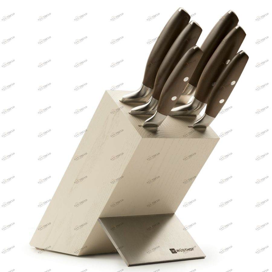 Набор кухонных ножей Epicure на светлой деревянной подставке, 6 шт WUESTHOF W9856