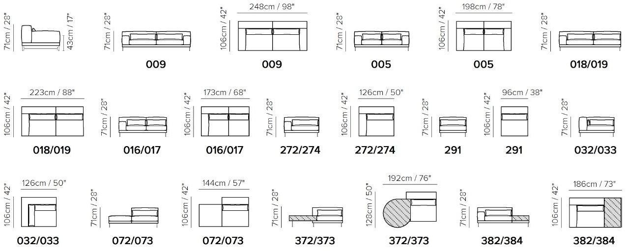 Natuzzi Кожаный диван с шезлонгом Ido sun-id-1423328 - Вид №1