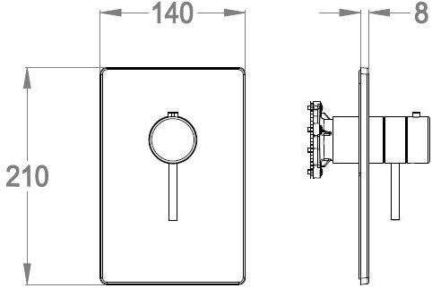 Fir Italia Смеситель для душа однорычажный с тарелкой Dynamica 88 8880158 - Вид №1