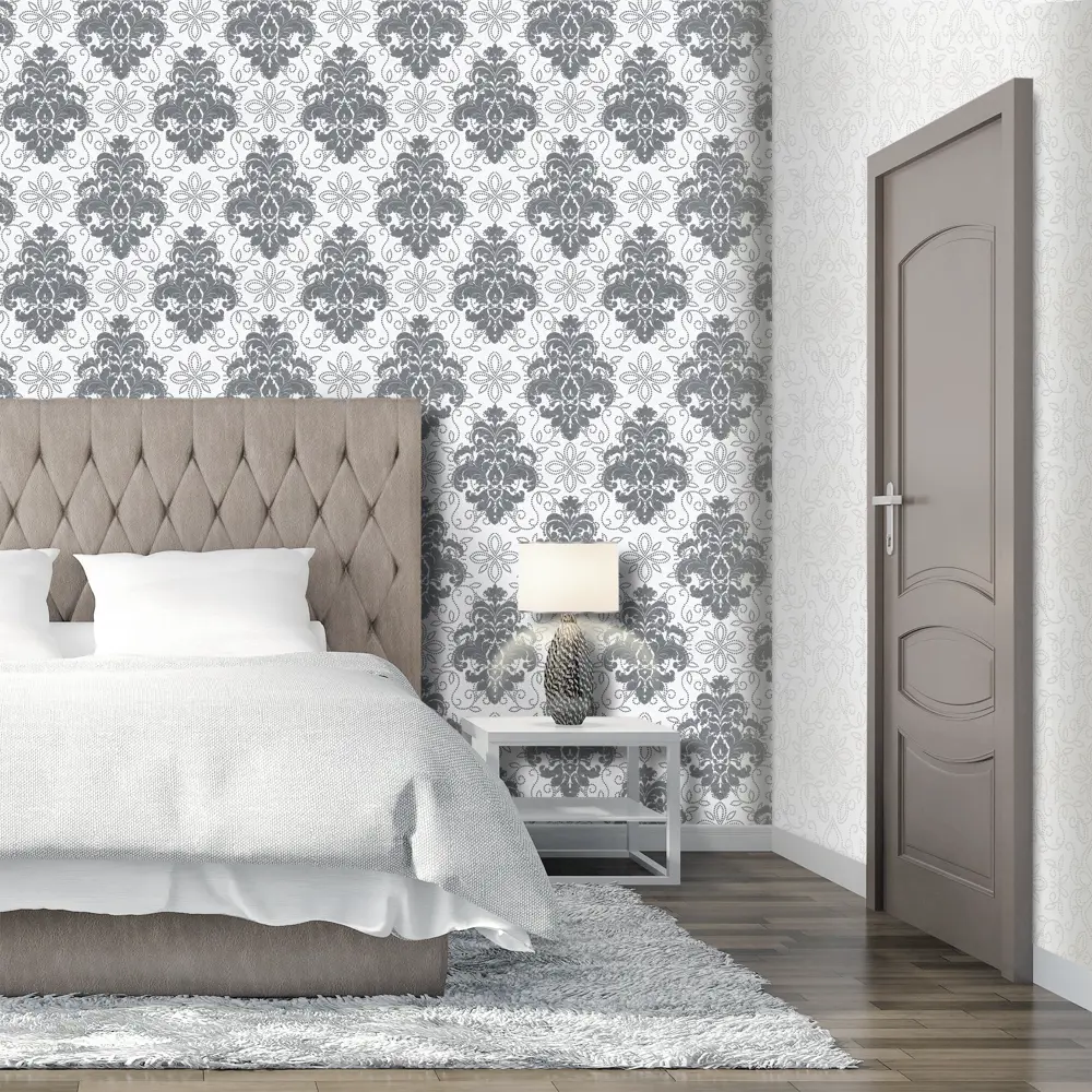 Обои флизелиновые Вензель серые 1.06 м 1116-22 Santreyd STLM-2105634 - Вид №3