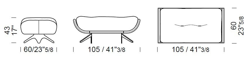 Прямоугольный пуф из ткани Borzalino Ayton ARCH-00138396 - Вид №3