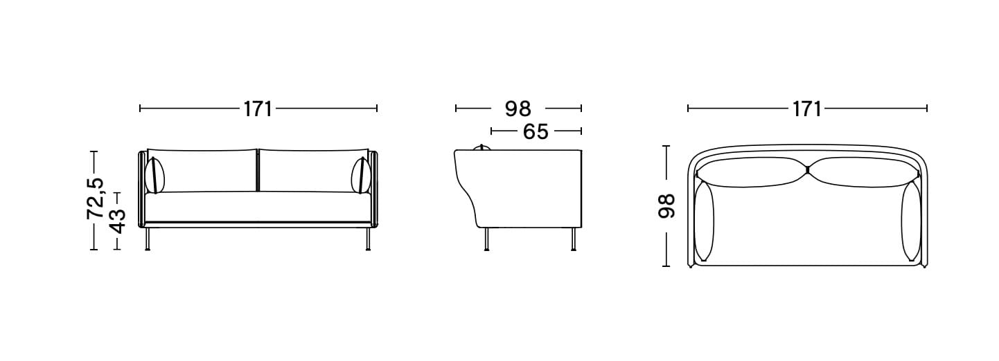 2-местный диван Hay силуэт ARCH-00123059 - Вид №46