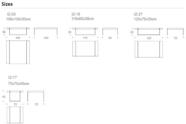 Kendo Mobiliario Лакированный прямоугольный журнальный столик из мдф со встроенным ящиком Mix sun-id-1474047 - Вид №3