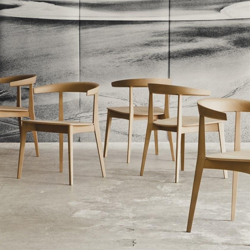 Andreu World Деревянный стул с открытой спинкой Carola Si0905 - Вид №7