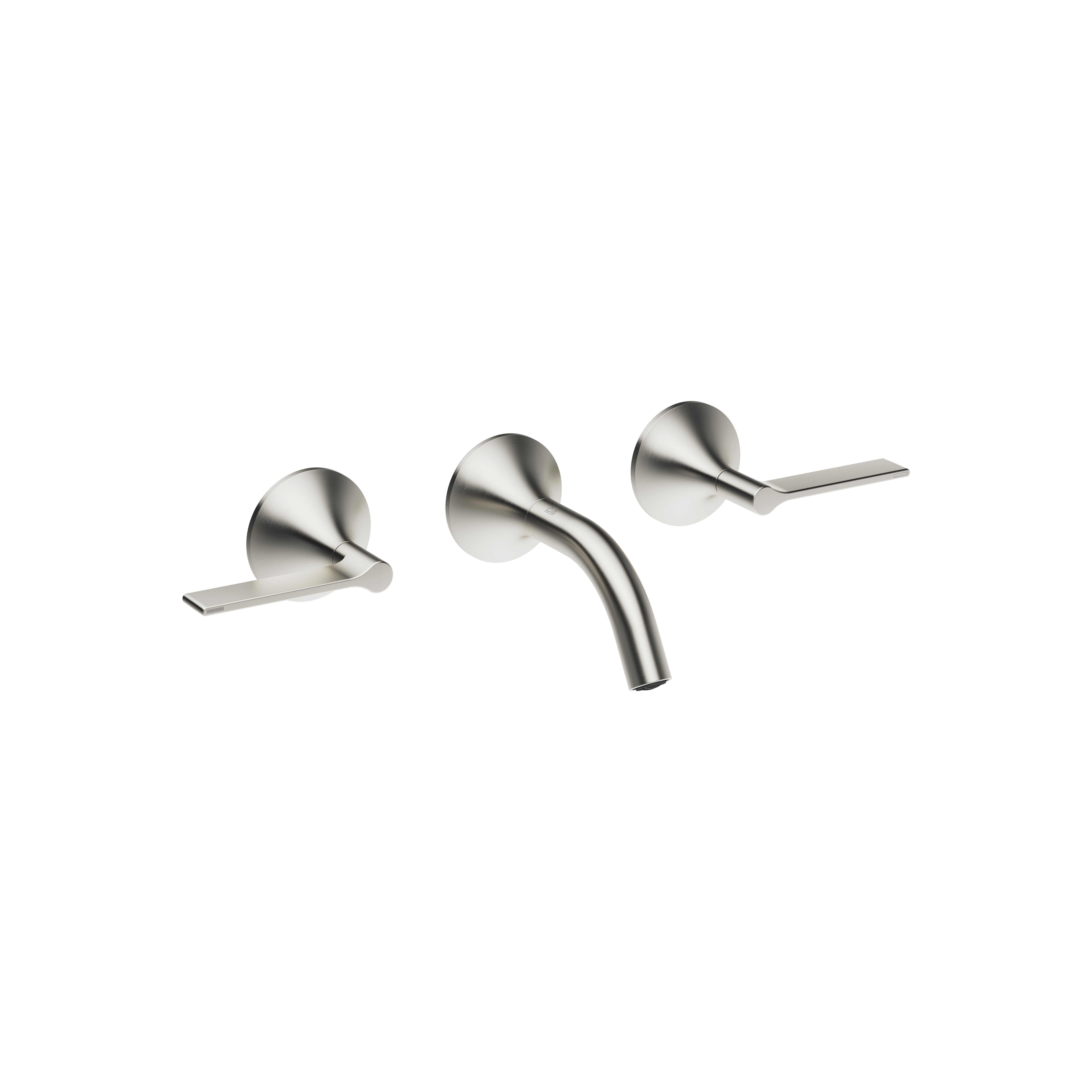 VAIA Смеситель для раковины настенный без донного клапана - матовая платина 36702819-06 DornBracht