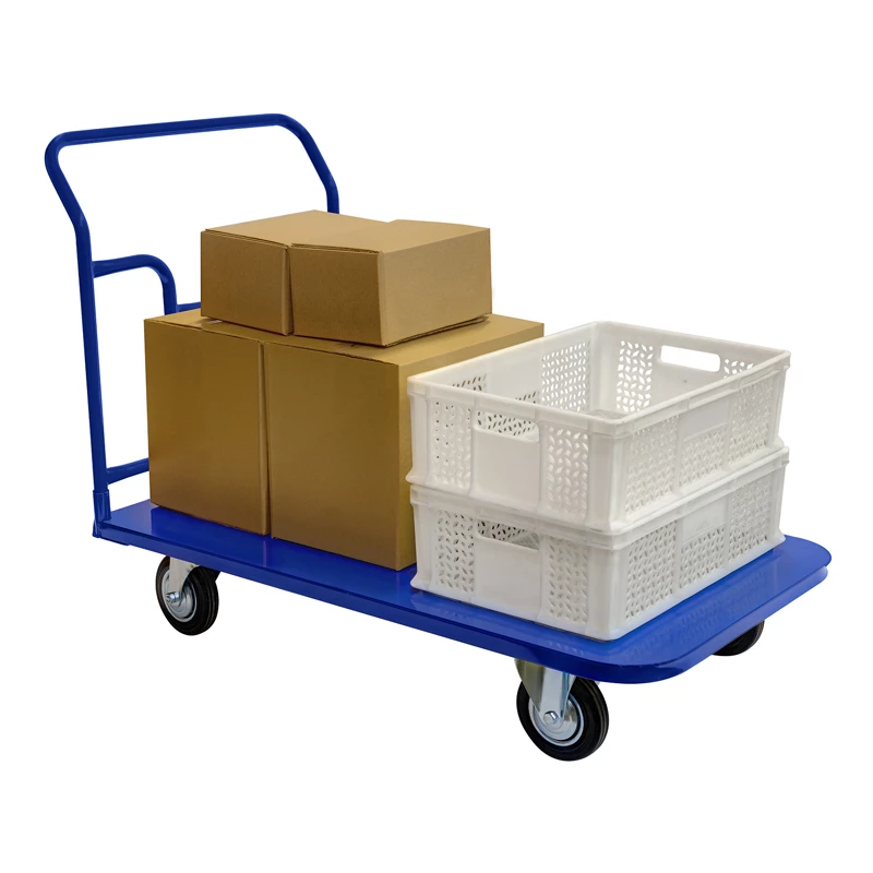 Тележка платформенная ТПТ (г/п 400 кг, 1000x600 мм, колеса черная резина 160 мм) Верстакофф 65-8874