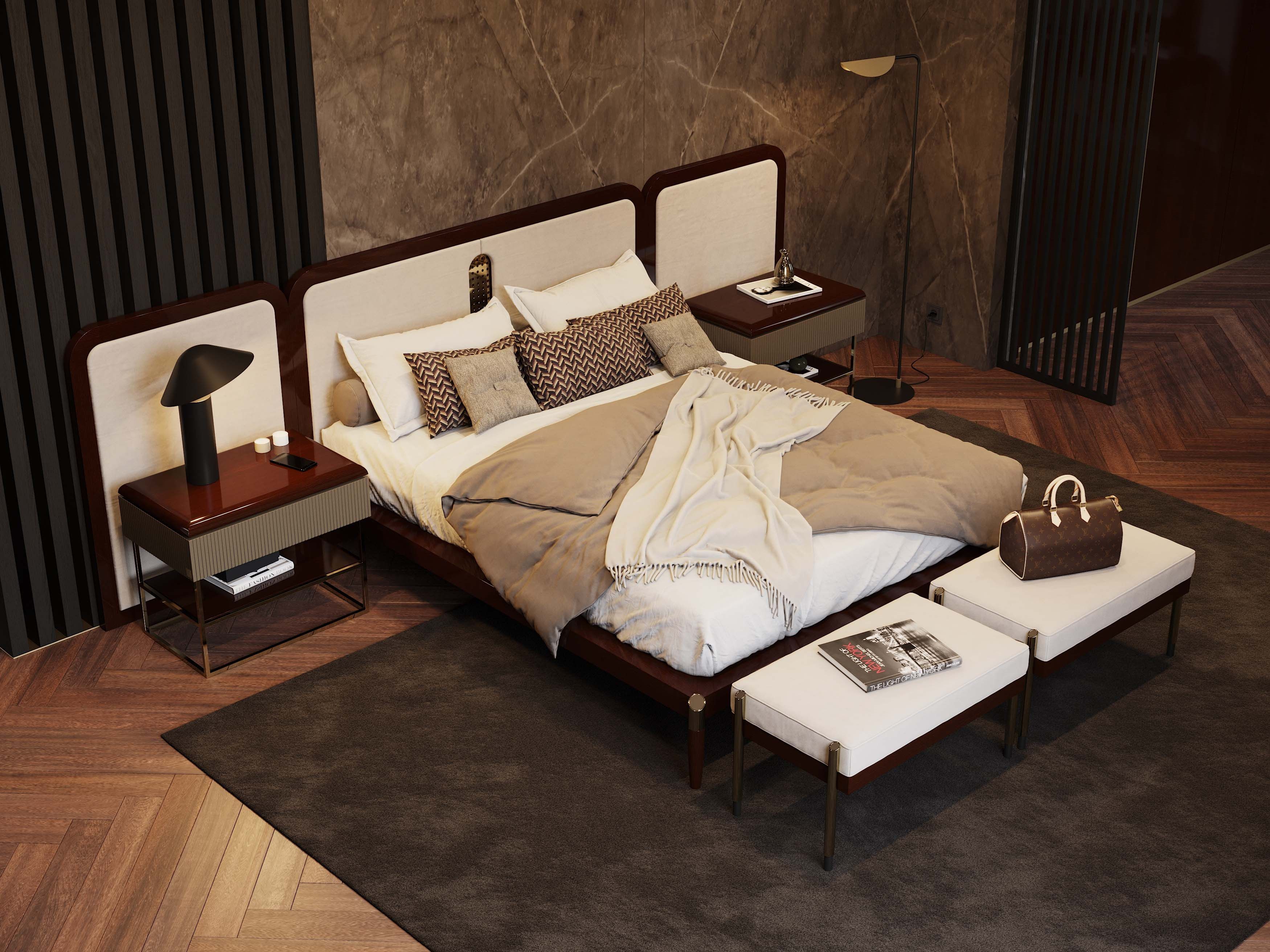 Двуспальная кровать из шпона Stylish Club His &amp ARCH-00082947 - Вид №6