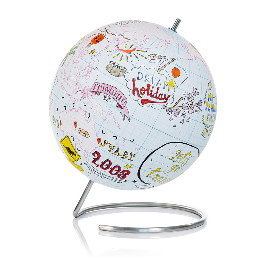 Глобус для разукрашивания Journal большой SUCK UK SKGLOBEGRID1 - Вид №5