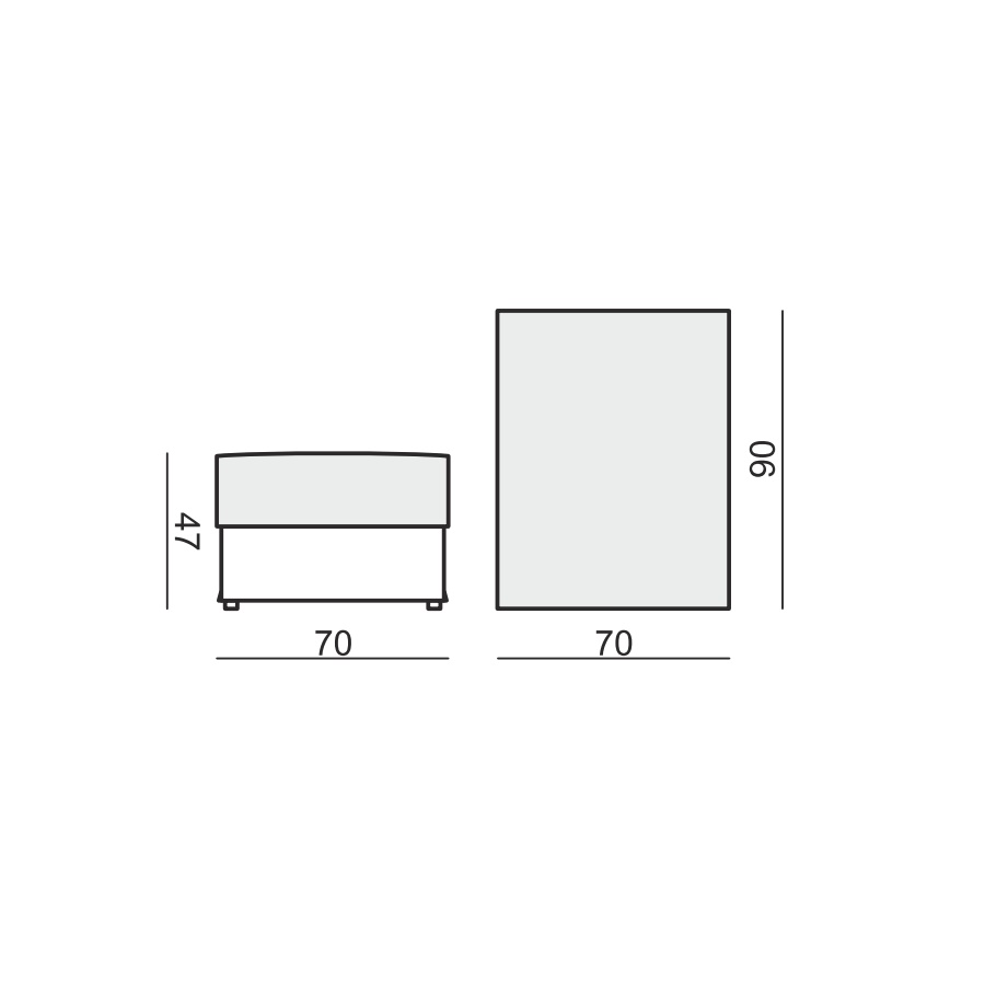 Пуфик Abbe, светло-серый Sits S1004 - Вид №3
