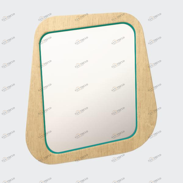 Зеркало настенное малое бирюзовое Woodi WOODI ДИЗАЙНЕРСКИЕ 00-3966352 Бирюзовый 