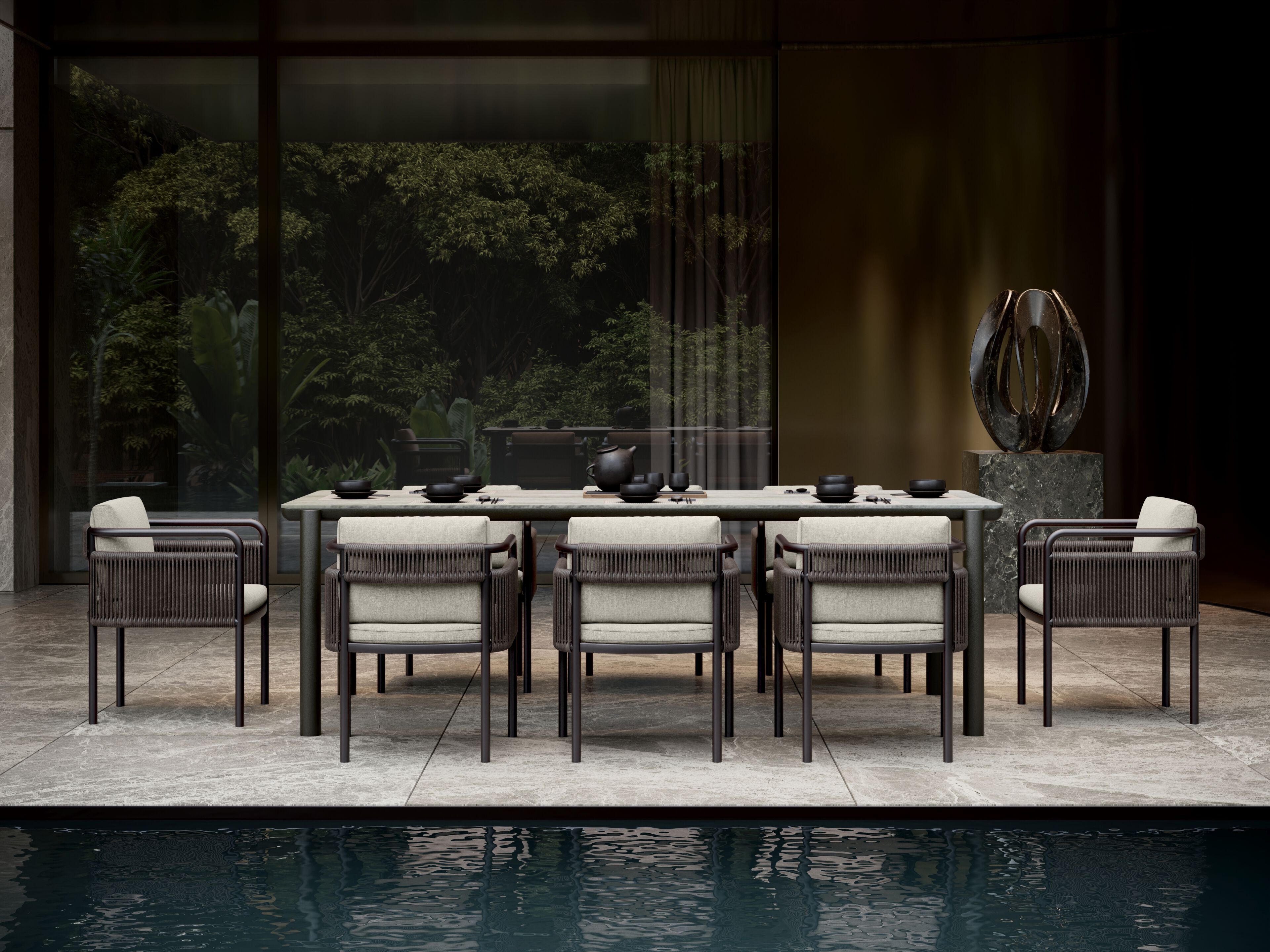 Тканевый садовый стул с подлокотниками SNOC ссылка ARCH-00045731 - Вид №6