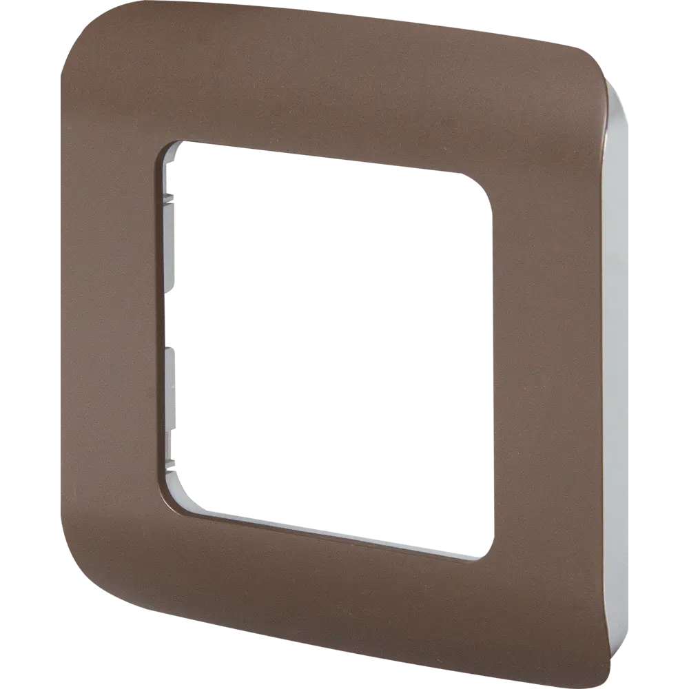 Рамка для розеток и выключателей Lexman Cosy 1 пост, цвет шоколад STLM-2088899 - Вид №1