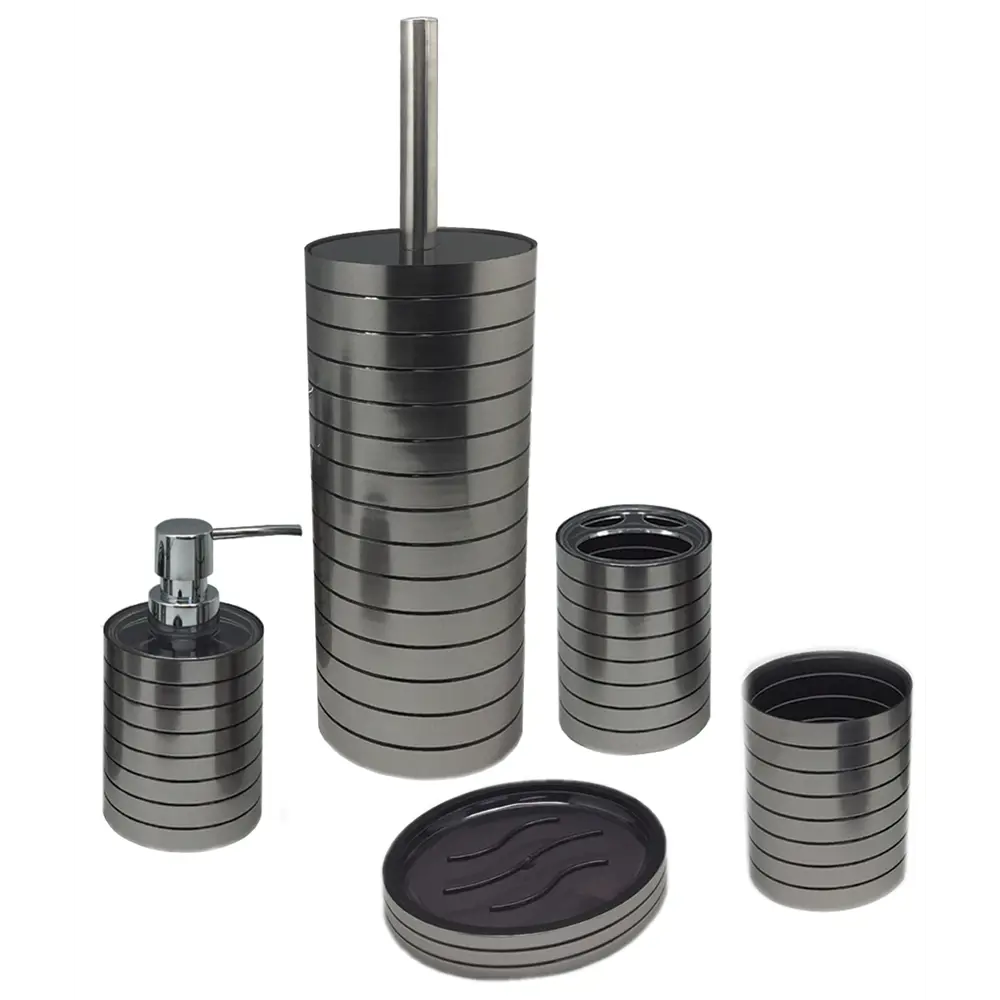 Стакан для зубных щёток настольный Vidage Актру пластик цвет серебристый STLM-2097862 - Вид №1