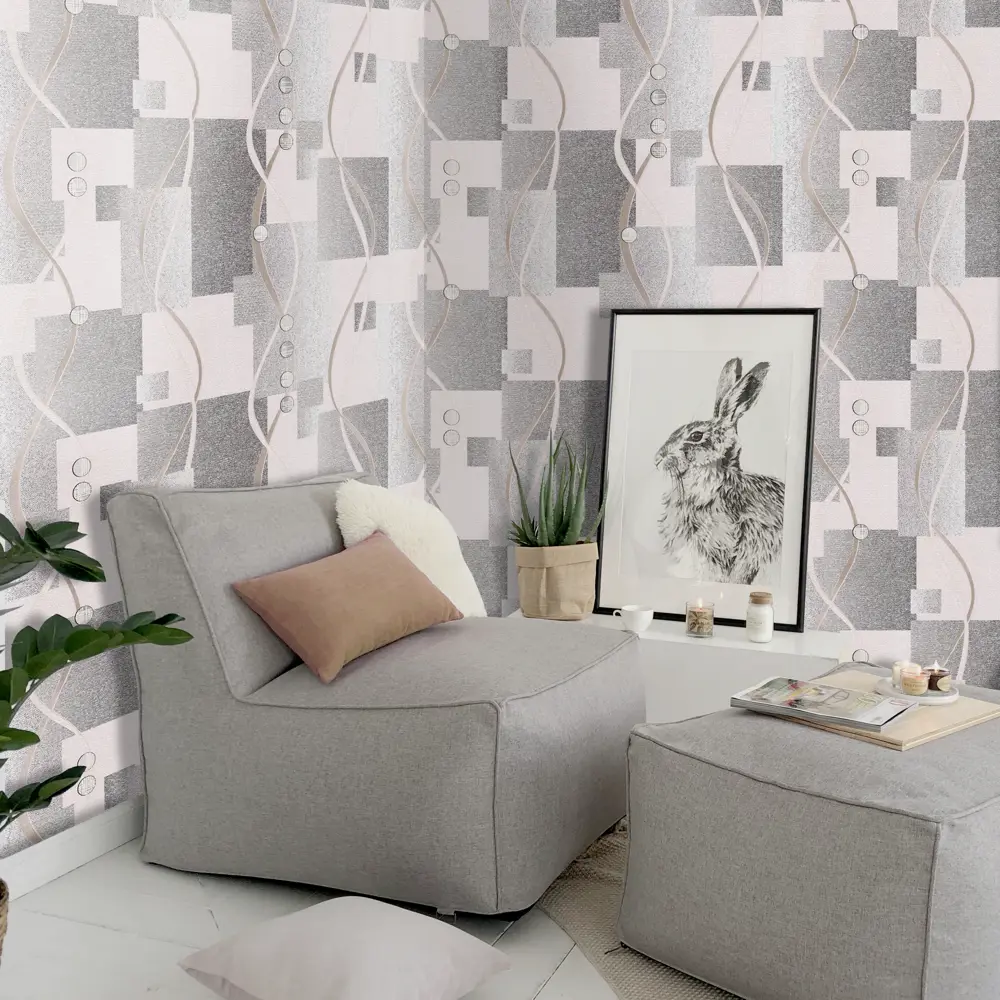 Обои флизелиновые Волны серые 1.06 м 0407-1 Santreyd STLM-2114288 - Вид №2