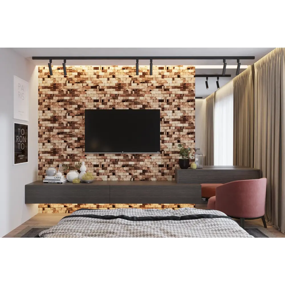 Деревянная мозаика РОСБИ 50x100 мм 300x300 мм Santreyd STLM-2013312 - Вид №2