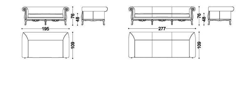 Кожаный диван OPERA CONTEMPORARY Самсон ARCH-00054332 - Вид №2